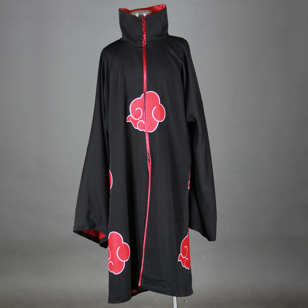 Anime Naruto Shippuden Akatsuki Cloak Uchiha Itachi Cosplay Costumes with Wig Men Kids Halloween