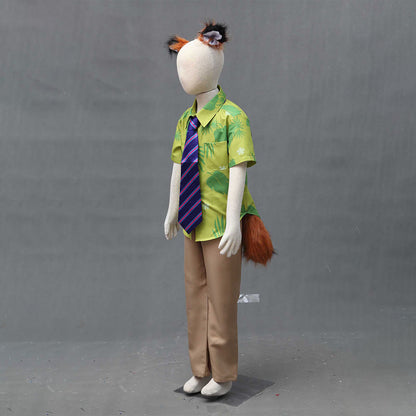 Men and Kids Anime Zootopia Costume The Fox Nick Wilde Cosplay full Outfit