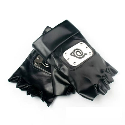 Anime Naruto Shippuden Hatake Kakashi Accessories Mask Gloves Kunai Headband