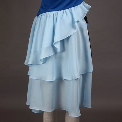 Game Final Fantasy 10 Yuna Singer Cosplay Costume Outfits with Accessories Women Kids Halloween