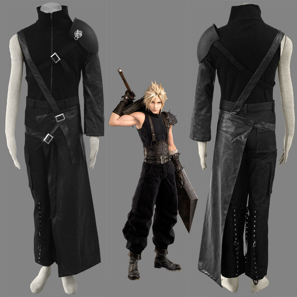 Game Final Fantasy 7 Cloud Strife Cosplay Costume Men Kids Halloween