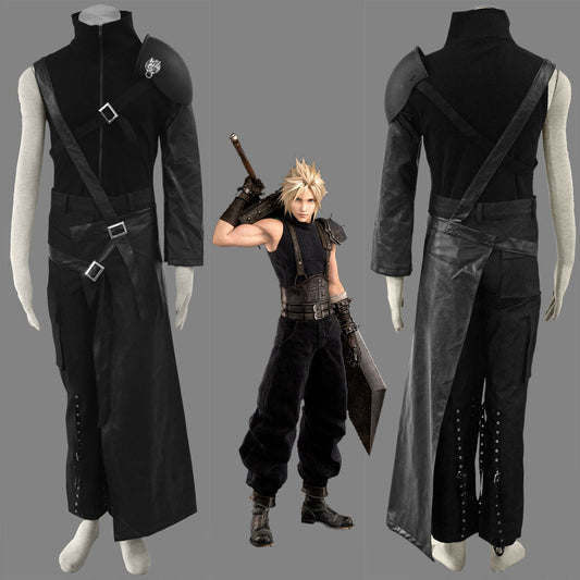 Game Final Fantasy 7 Cloud Strife Cosplay Costume Men Kids Halloween