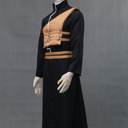 Anime Gourd Sand-Controlling Ninja Cosplay Black Costume Outfit for Men Kids Halloween