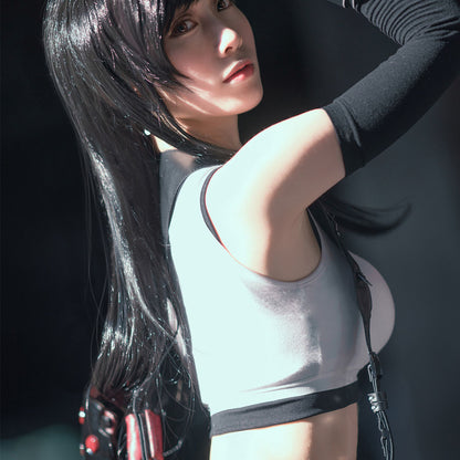 High Quality Final Fantasy 7 Tifa Lockhart 100% Cosplay Costume with Accessories