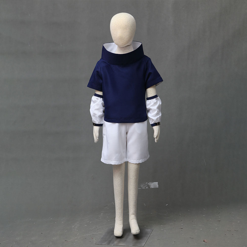 Anime Naruto Shippuden Cosplay Uchiha Sasuke Childhood Costume Men Kids Halloween