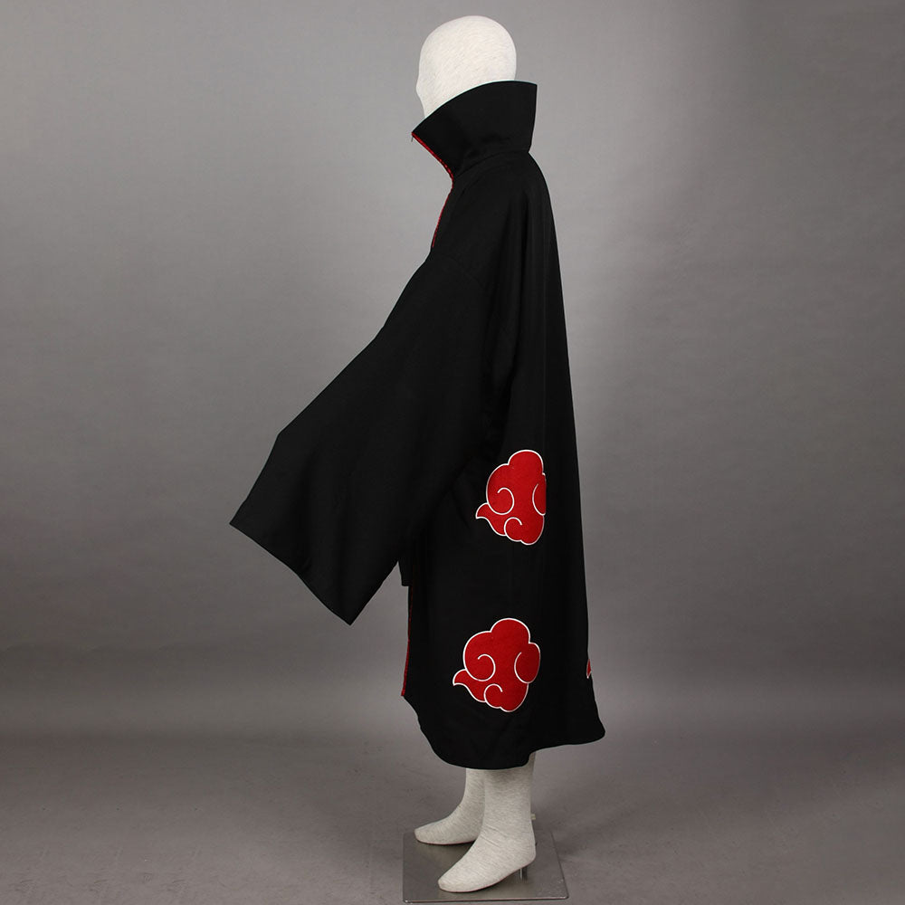 Anime Naruto Shippuden Akatsuki Cloak Uchiha Itachi Cosplay Costumes with Wig Men Kids Halloween