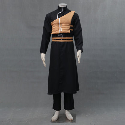 Anime Gourd Sand-Controlling Ninja Cosplay Black Costume Outfit for Men Kids Halloween