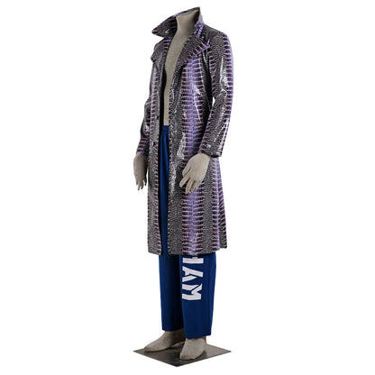 The Suicide Squad The Joker Cosplay Costume Long Coat with Pants Men and Kids Halloween