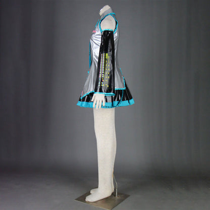 Vocaloid Costumes Hatsune Miku Rody Cosplay Silver Outfit with Accessories Women and Kids