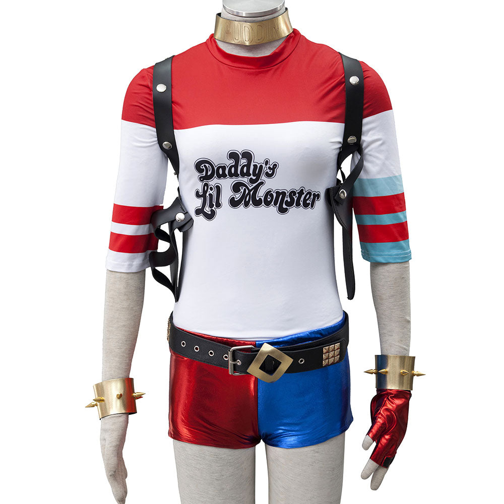 The Suicide Squad Female Joker Harley Quinn Cosplay Costume full Outfits Women and Kids Halloween