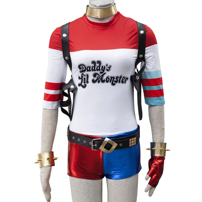 The Suicide Squad Female Joker Harley Quinn Cosplay Costume full Outfits Women and Kids Halloween