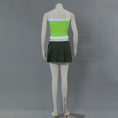 Anime Fairy Tail Lucy Heartfilia Cosplay Costume Green Outfits with Eridanus Women Kids Halloween