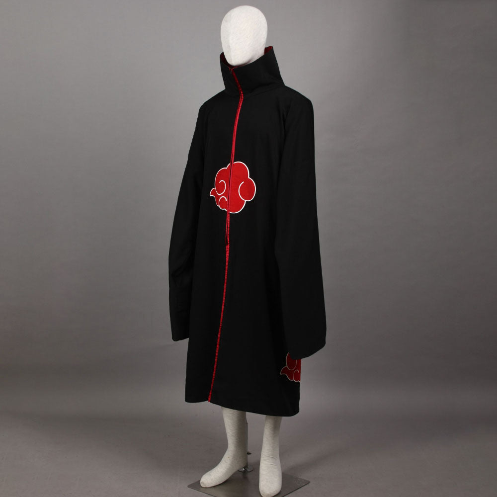 Anime Naruto Shippuden Akatsuki Cloak Uchiha Itachi Cosplay Costumes with Wig Men Kids Halloween