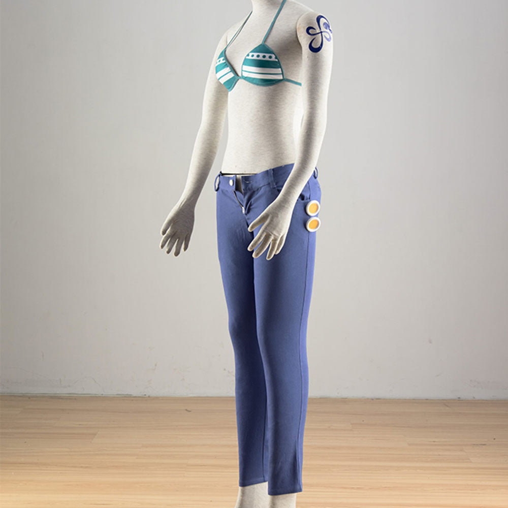 One Piece After 2 years Nami Costume Cosplay Swimsuit with Accessories Women and Kids Halloween