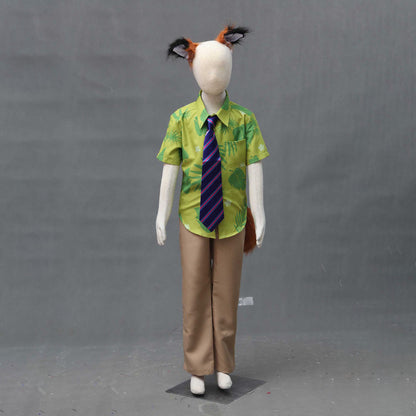 Anime Zootopia Costume The Fox Nick Wilde Cosplay full outfit Men and Kids Halloween