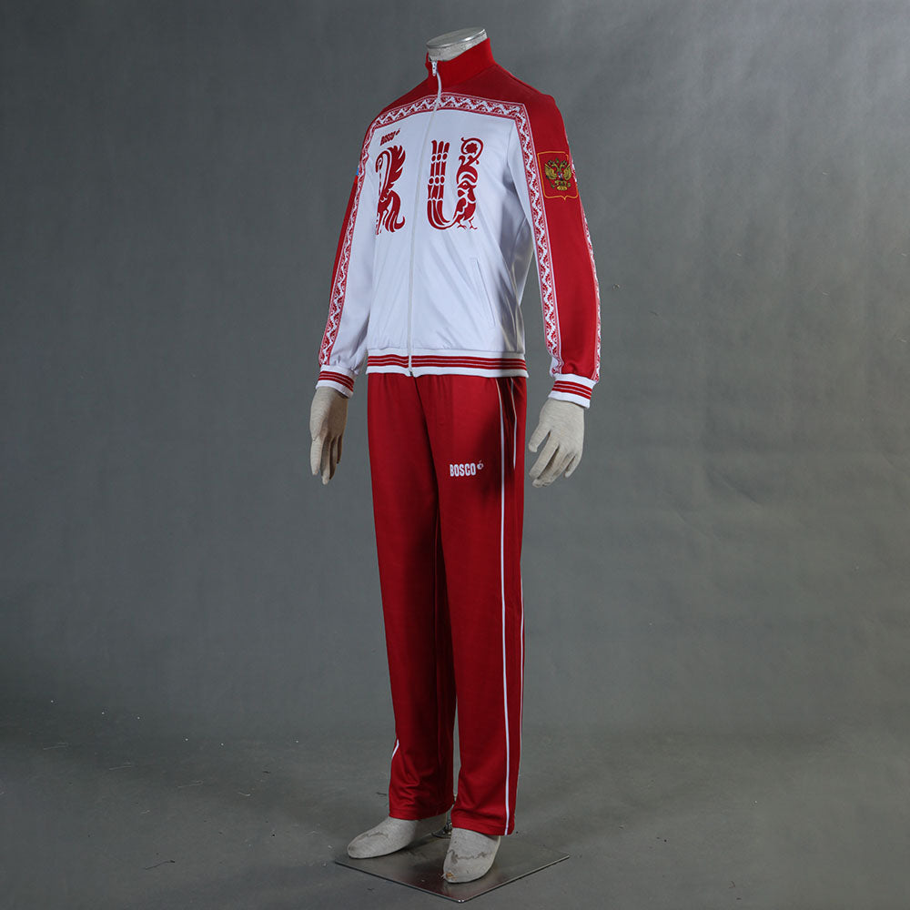 Anime YURI!!! on ICE Victor Nikiforov Cosplay Costume Red Suits Men and Kids Halloween