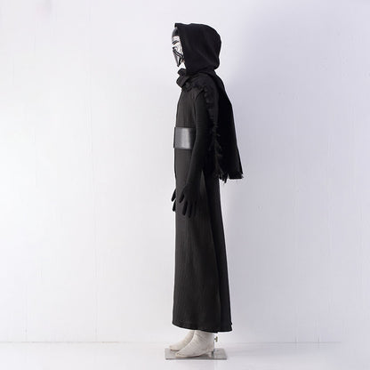 Movie Star Wars Kylo Ren Ben Solo Cosplay Costume Black Outfits with Mask Men Kids Halloween