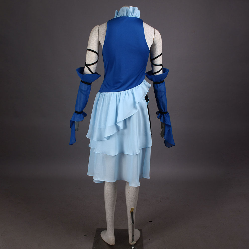 Game Final Fantasy 10 Yuna Singer Cosplay Costume Outfits with Accessories Women Kids Halloween