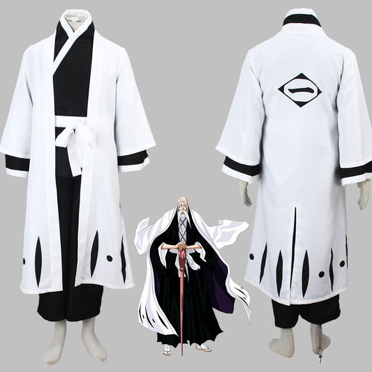 Anime Bleach Yamamoto Genryuusai Costume Cosplay Suits 1st Division Captain Costume Men and Kids Halloween