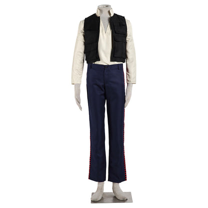 Movie Star Wars Han Solo Cosplay Costume Outfits Men Kids Halloween