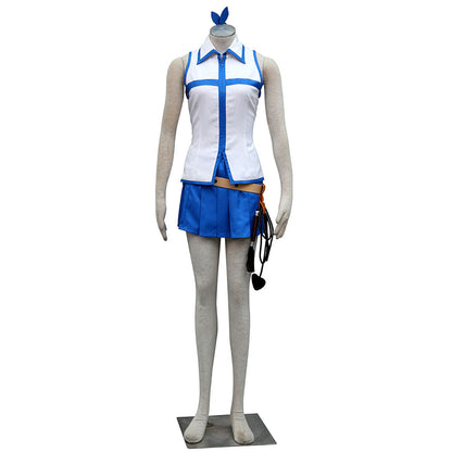 Anime Fairy Tail Lucy Heartfilia Cosplay Costume Uniform with Eridanus Women Kids Halloween