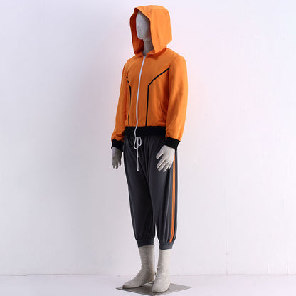 Anime Short Blonde Hair Hero Ninja Cosplay Costume for Kids and Adults