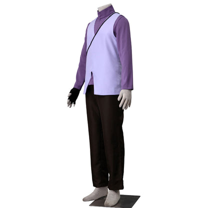 Anime Red-Eye One-Armed Shadow Ninja as Father Cosplay Costume for Men Kids Halloween