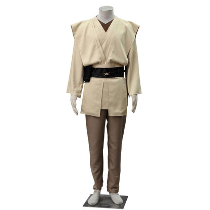 Movie Star Wars Obi-Wan Kenobi Jedi Knight Cosplay Costume Full Outfits Men Kids Halloween