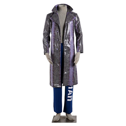 The Suicide Squad The Joker Cosplay Costume Long Coat with Pants Men and Kids Halloween