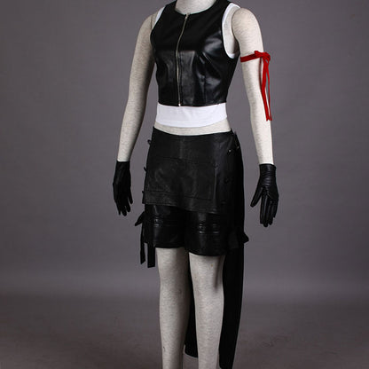 Game Final Fantasy 7 Tifa Lockhart Cosplay Costume Outfit with Accessories Women Kids Halloween