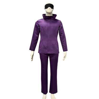 Anime Jujutsu Kaisen Teacher Gojo Satoru Cosplay Costume School Uniform Halloween Kids Men