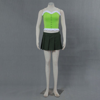 Anime Fairy Tail Lucy Heartfilia Cosplay Costume Green Outfits with Eridanus Women Kids Halloween