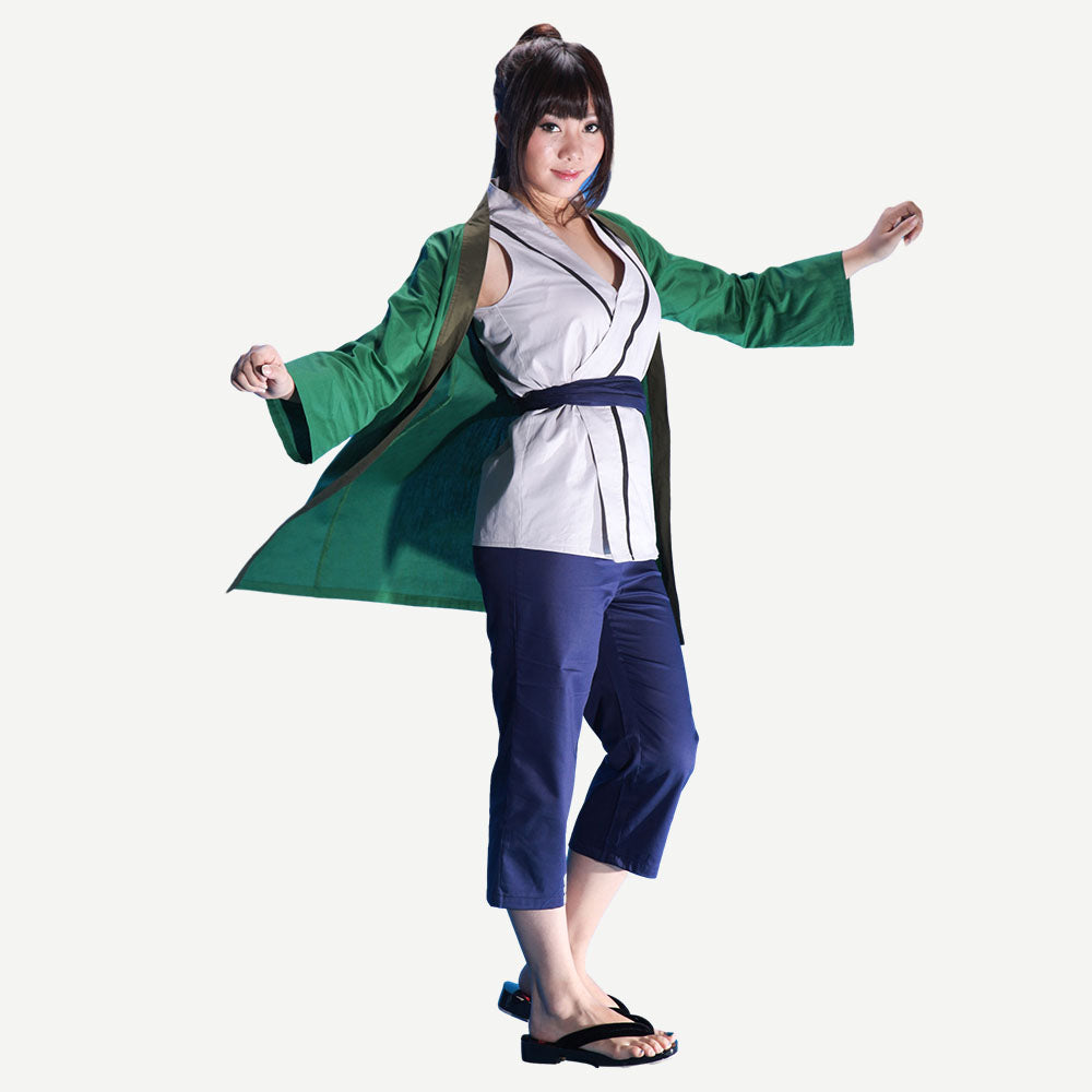 Anime Naruto Shippuden Cosplay Tsunade 5th Hokage Costume with Hat Women Kids Halloween