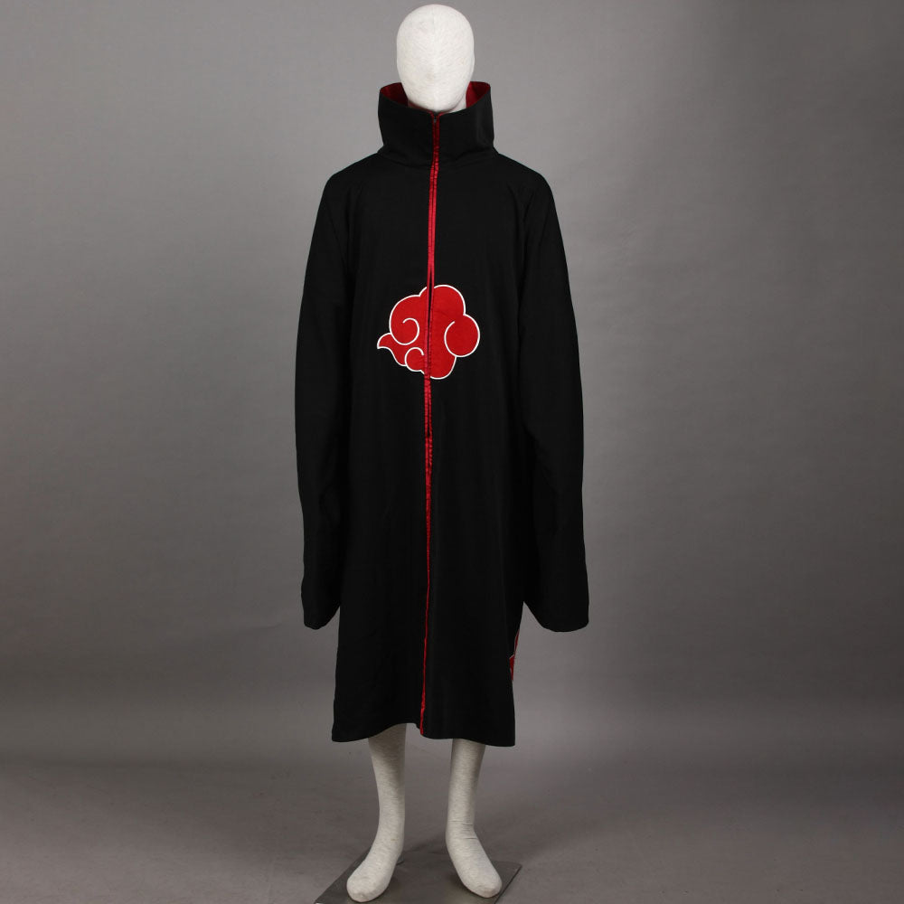 Anime Naruto Shippuden Akatsuki Cloak Uchiha Itachi Cosplay Costumes with Wig Men Kids Halloween