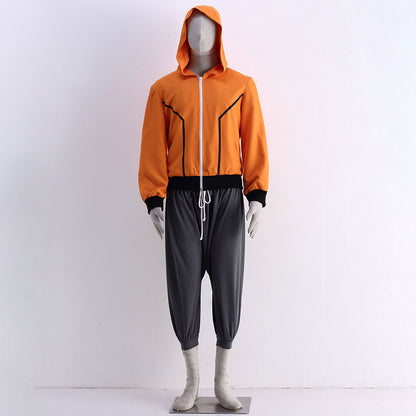 Anime Short Blonde Hair Hero Ninja Cosplay Costume for Kids and Adults