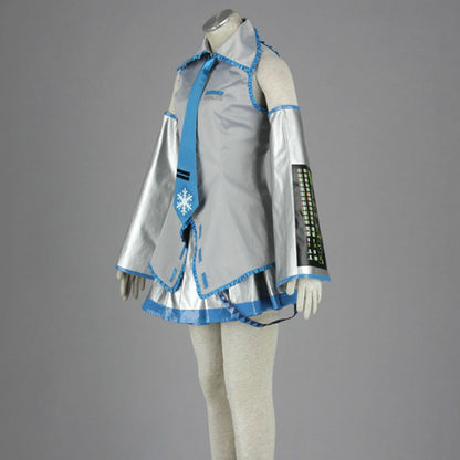 Vocaloid Costumes Yuki Snow Miku Cosplay full Outfit with Accessories Women and Kids