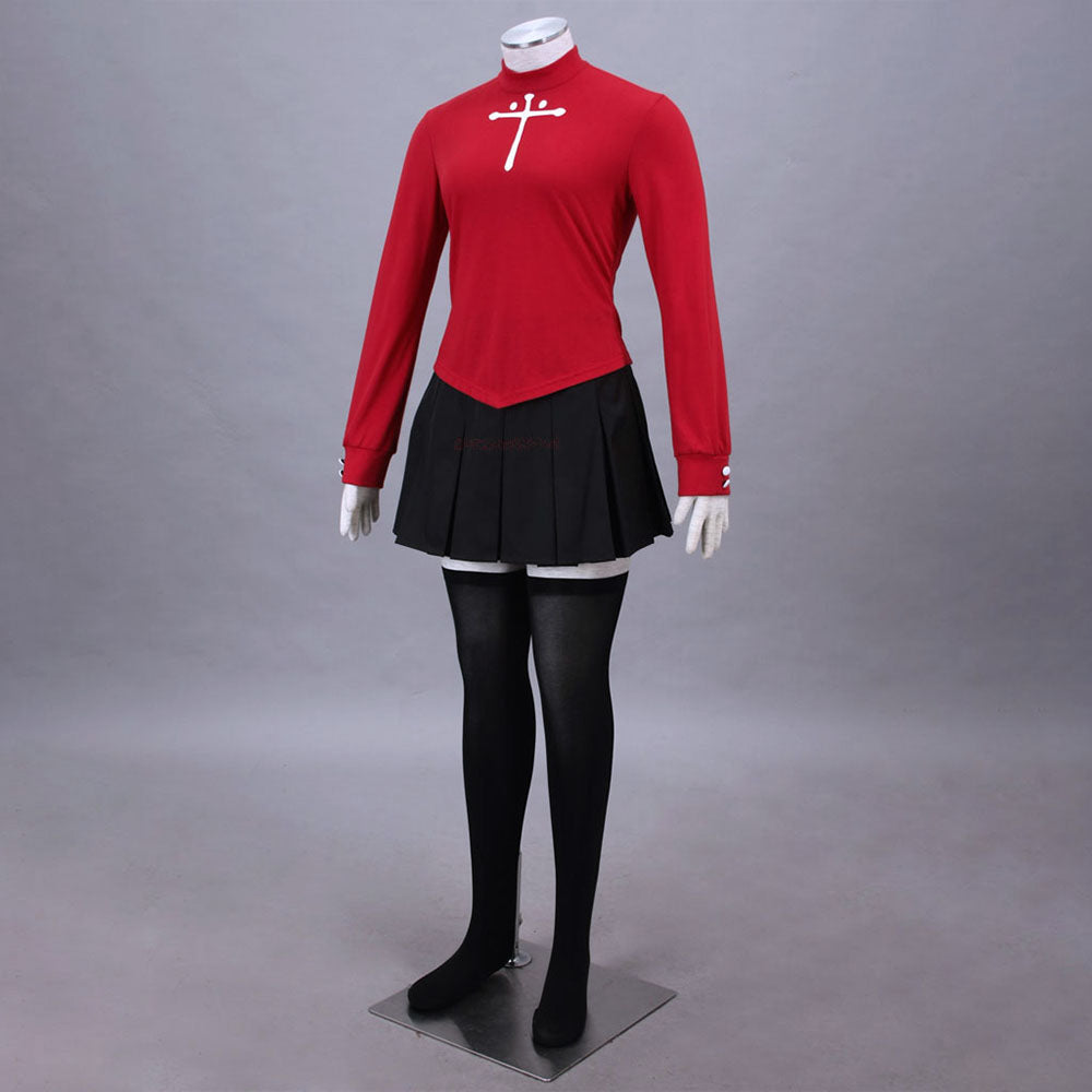 Fate/stay night Rin Tohsaka Cosplay Costumes Outfits with Accessories Women and Kids Halloween
