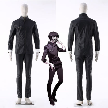 Anime Tokyo Ghoul Kaneki Ken Cosplay Costume Black Suits Men and Kids Halloween