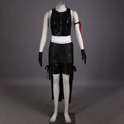 Game Final Fantasy 7 Tifa Lockhart Cosplay Costume Outfit with Accessories Women Kids Halloween