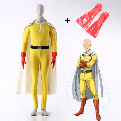 Anime One-Punch Man Saitama Cosplay Costume full Outfit Men Kids Halloween