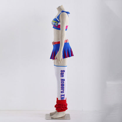 Halloween Game Lollipop Chainsaw Juliet Cheerleading Costume Cosplay full Suits Women and Kids