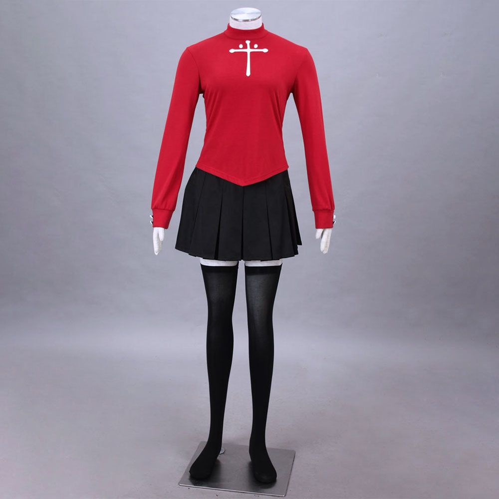 Fate/stay night Rin Tohsaka Cosplay Costumes Outfits with Accessories Women and Kids Halloween