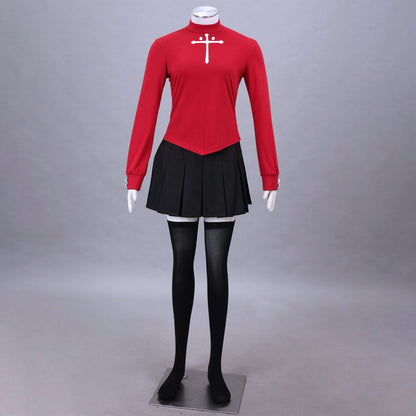 Fate/stay night Rin Tohsaka Cosplay Costumes Outfits with Accessories Women and Kids Halloween