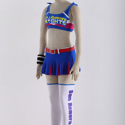 Halloween Game Lollipop Chainsaw Juliet Cheerleading Costume Cosplay full Suits Women and Kids