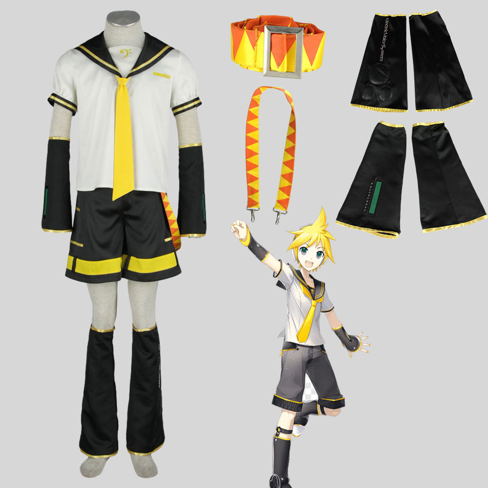 Vocaloid Costumes Kagamine Len Cosplay full Outfit with Accessories Men and Kids