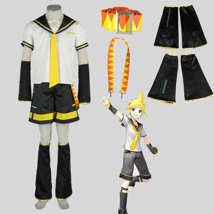 Vocaloid Costumes Kagamine Len Cosplay full Outfit with Accessories Men and Kids