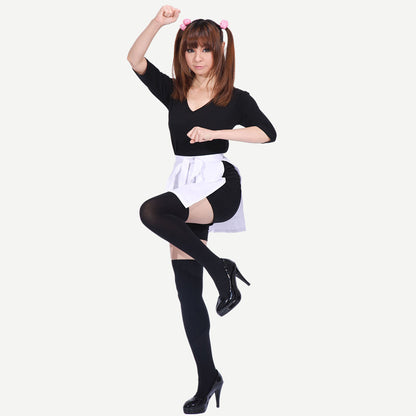 Anime Short Hair Healing Girl Ninja Cosplay Costume Outfit for Women Kids