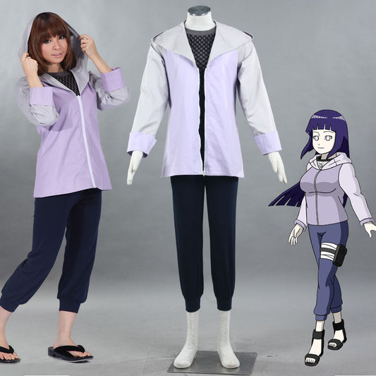 Anime Naruto Shippuden Hyuga Hinata Cosplay Costume Women Kids Halloween