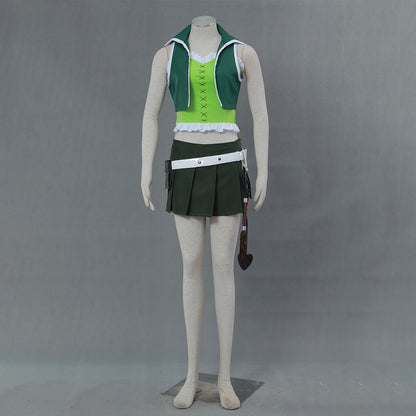Anime Fairy Tail Lucy Heartfilia Cosplay Costume Green Outfits with Eridanus Women Kids Halloween