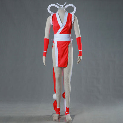 Game King of Fighters (KOF) Mai Shiranui Costume Outfit with Accessories Women and Kids Halloween